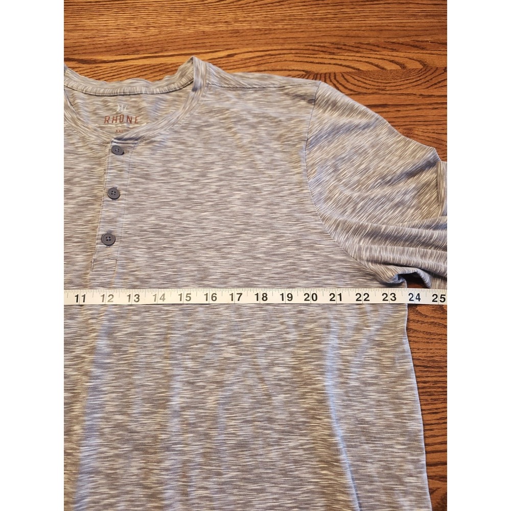 Rhone Long Sleeve Henley Mens Size XXL Marled Gray - Picture 6 of 10